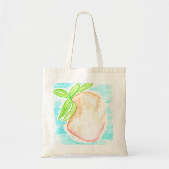Watercolor Mango Hand Painted Tropical Kitchen    Tote Bag (Front)