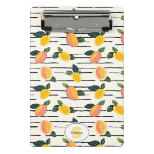 Watercolor Mango Pattern with Green Leaves (2) Mini Clipboard