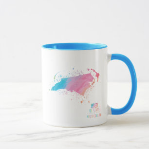 Watercolor Map North Carolina Mug