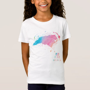 Watercolor Map   North Carolina T-Shirt