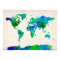 Watercolor Map of the World Map