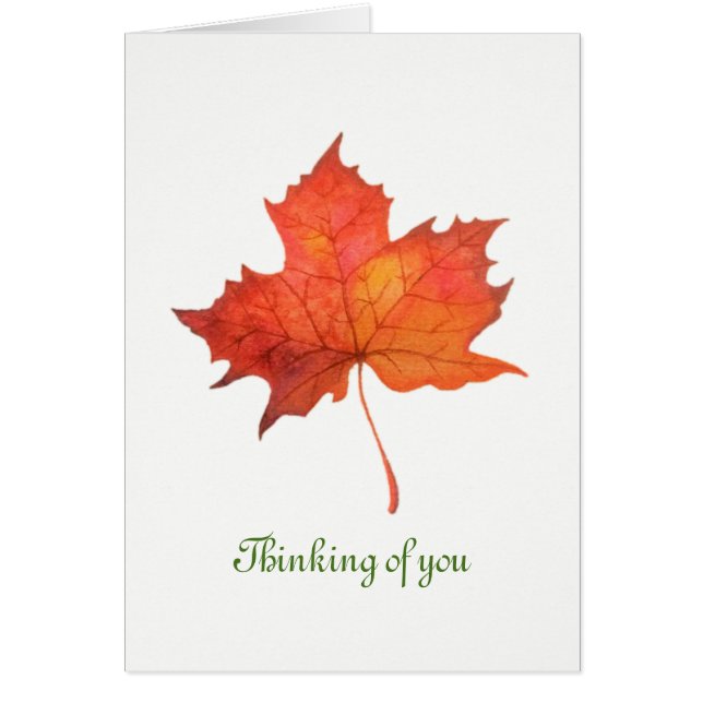 Watercolor Maple Leaf (Front)
