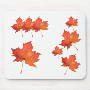 Watercolor Maple Leaf Mouse Mat