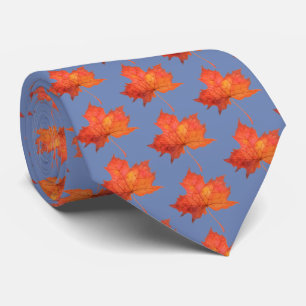 Watercolor Maple Leaf Tie