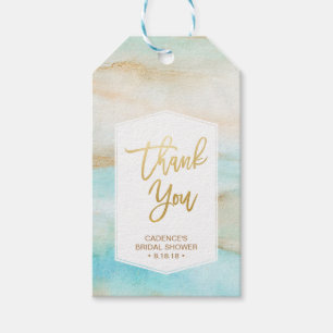 Watercolor Marble Bridal Shower Thank You Hang Tag