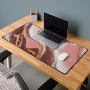 Watercolor Marble Coustum Desk Mat