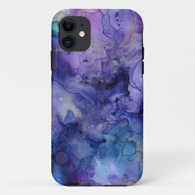 Watercolor Marble Purple Blue iPhone 5/5S Case (Back)