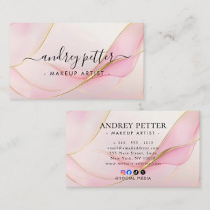 Watercolor marbled Business Card