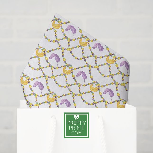 Watercolor Mardi Gras Beads Tissue Paper (Creator Uploaded)