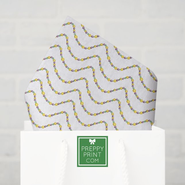 Watercolor Mardi Gras Beads Tissue Paper (Creator Uploaded)