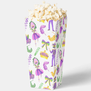 Watercolor Mardi Gras Party Favour Box