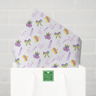 Watercolor Mardi Gras Party Tissue Paper
