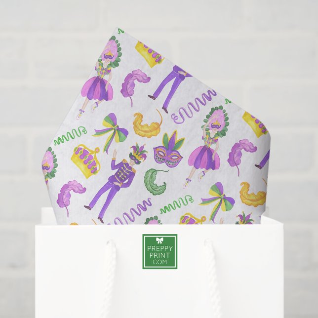 Watercolor Mardi Gras Party Tissue Paper (Creator Uploaded)