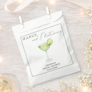 Watercolor Margarita Bridal shower Favour Bags