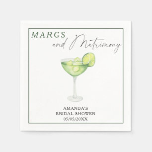 Watercolor Margarita Bridal shower Napkin