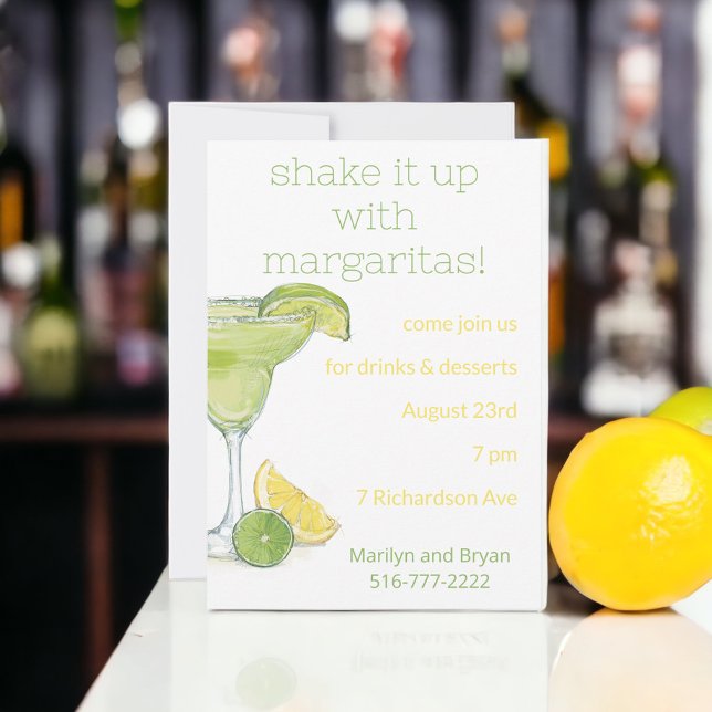 Watercolor Margarita Cocktail Party Invitation (Creator Uploaded)