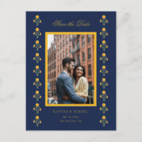 Watercolor marigold Photo Save the Date