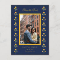 Watercolor marigold  Photo Save the Date