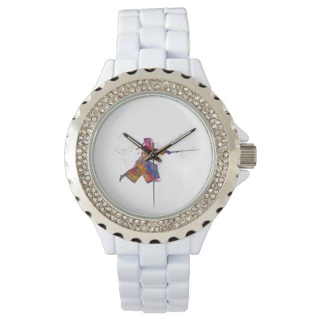 Watercolor martial art-kendo watch (Front)