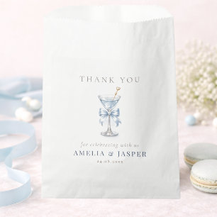 Watercolor Martini Boy Baby Shower Party Favour Bags