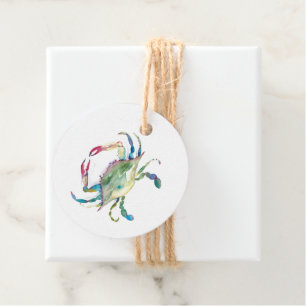 Watercolor Maryland Blue Crab Favor Tags