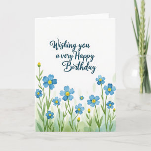 Watercolor Meadow Birthday Card