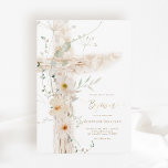 watercolor meadow flowers Holy Cross Baptism Invitation<br><div class="desc">Baptism invitation</div>