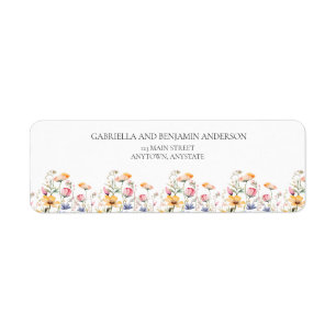 Watercolor Meadow Wildflower Classic Wedding