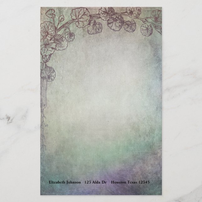 Watercolor Meadows Stationery (Front)