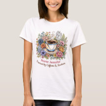 Watercolor Medical Coffee Floral Personalised Name