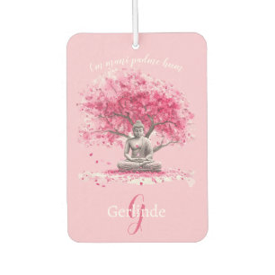 Watercolor Meditating Buddha Personalised Car Air Freshener