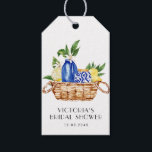 Watercolor Mediterranean Basket Bridal Shower Gift Tags<br><div class="desc">Add a personalised touch to your bridal shower gifts with our customisable bridal shower gift tags, featuring a stunning watercolor basket of lemons and vases. These lemon bridal shower tags are perfect for enhancing your bridal shower favours, gifts, or thank-you packages. The charming design, with vibrant lemons and delicate vases,...</div>