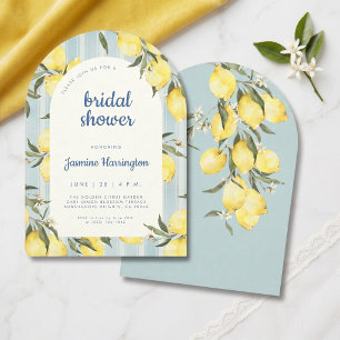 Watercolor Mediterranean Citrus Bridal Shower Invitation