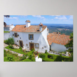 Watercolor Mediterranean house Poster