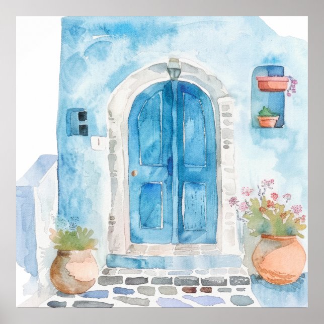 Watercolor Mediterranean  Poster (Front)