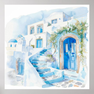 Watercolor Mediterranean Poster