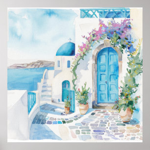 Watercolor Mediterranean  Poster