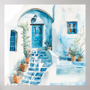 Watercolor Mediterranean  Poster