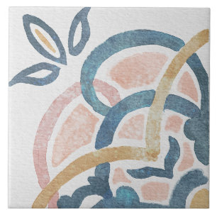 Watercolor Mediterranean Tile 