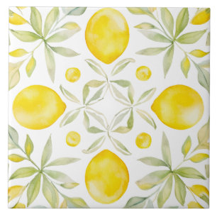 Watercolor Mediterranean Tile