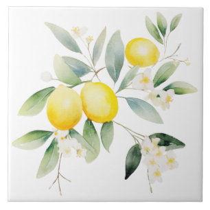 Watercolor Mediterranean  Tile