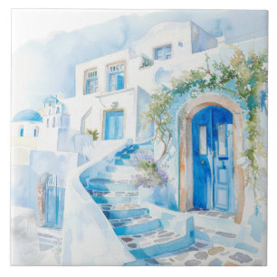 Watercolor Mediterranean  Tile