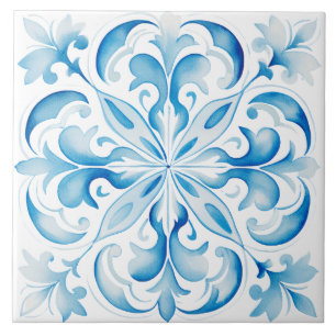 Watercolor Mediterranean Tile