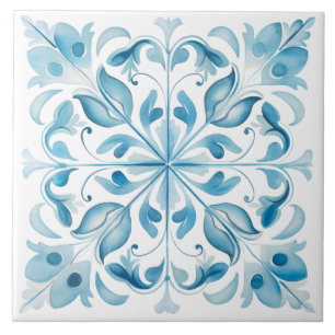 Watercolor Mediterranean Tile