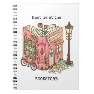 Watercolor Meet Me At the Bookstore Notebooks