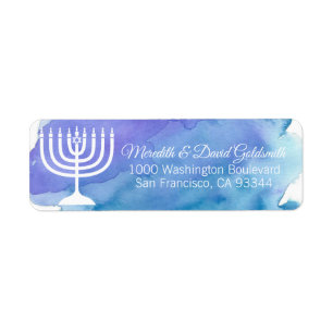 Watercolor Menorah Hanukkah Chanukah Return