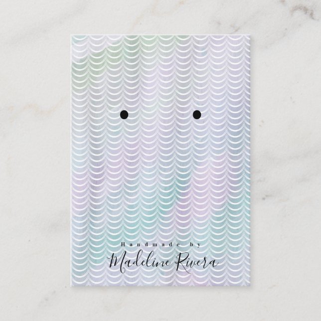 Watercolor Mermaid Artisan Earring Display Cards (Front)
