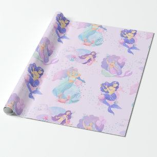 Watercolor Mermaid Birthday Party Wrapping Paper