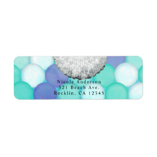 Watercolor Mermaid Scale Birthday Party Invitation