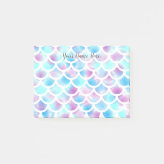 Watercolor Mermaid Scales Post-It Notes